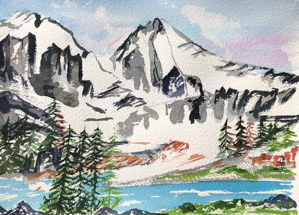 Rocky Mountains, 9 x 12 inches