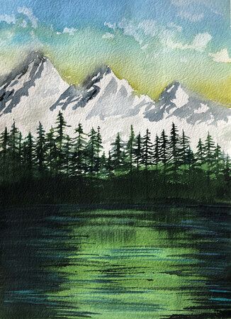 Rocky Mountains II, 9 x 12 inches sold