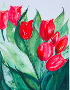 Tulips from my Garden, 15 x 11 inches